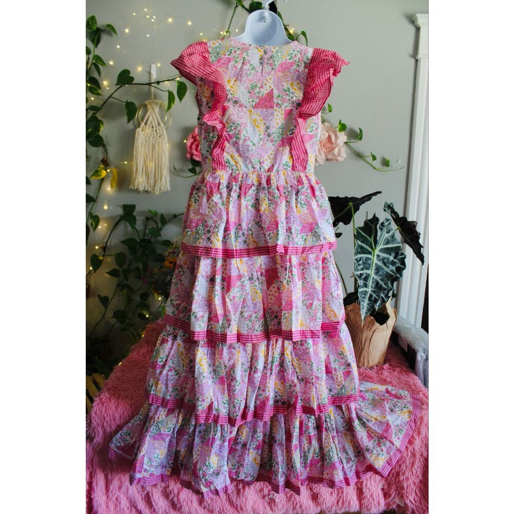 Simply Southern Collection Pink Floral Tiered Maxi Dress Size Large NWT - Picture 8 of 9